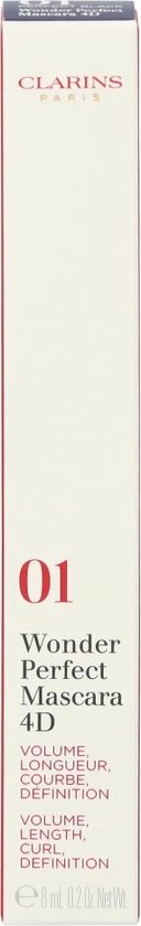 Clarins Wonder Perfect Mascara 4D Mascara - 01 Perfect Black - Zwart 16 Clarins Wonder Perfect Mascara 4D Mascara - 01 Perfect Black - Zwart - Afbeelding 16