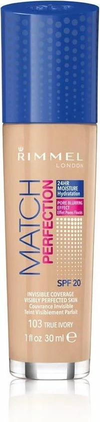 Rimmel London Match Perfection Foundation 103 True Ivory 17 Rimmel London Match Perfection Foundation 103 True Ivory - Afbeelding 17