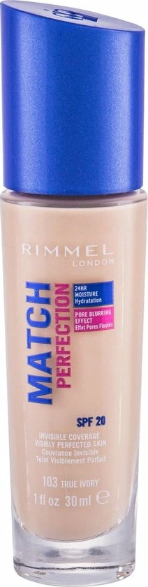 Rimmel London Match Perfection Foundation 103 True Ivory 11 Rimmel London Match Perfection Foundation 103 True Ivory - Afbeelding 11