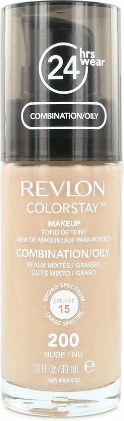 Revlon Colorstay Foundation With Pump - 200 Nude (Oily Skin) 1 Revlon Colorstay Foundation With Pump - 200 Nude (Oily Skin)