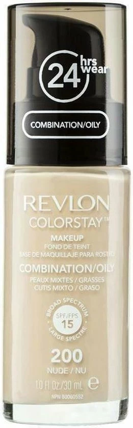 Revlon Colorstay Foundation With Pump - 200 Nude (Oily Skin) 5 Revlon Colorstay Foundation With Pump - 200 Nude (Oily Skin) - Afbeelding 5