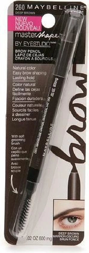 Maybelline Master Shape Brow Pencil - Deep Brown - Donkerbruin - Wenkbrauwpotlood 17 Maybelline Master Shape Brow Pencil - Deep Brown - Donkerbruin - Wenkbrauwpotlood - Afbeelding 17