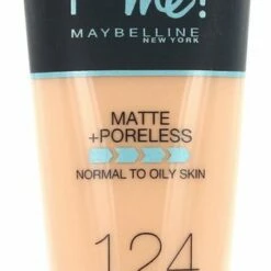 Maybelline Fit Me Matte & Poreless Foundation - 124 Soft Sand -Essie winkel 316x840 1
