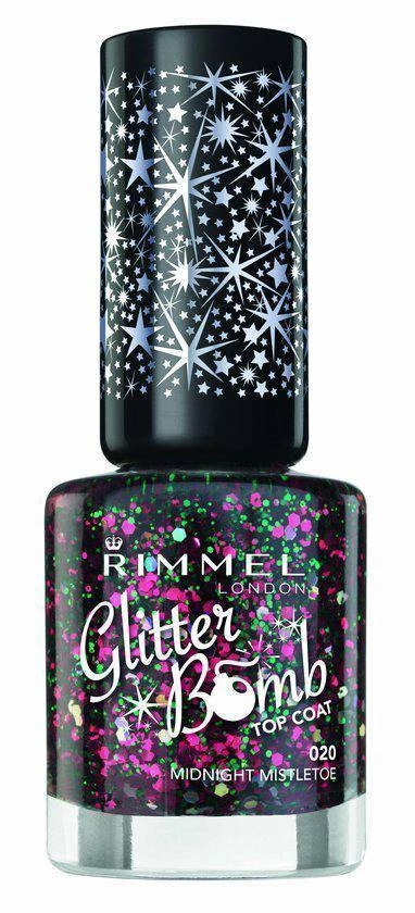Rimmel London Glitter Bomb Special Effect Nagellak - 020 Midnight Mistletoe 4 Rimmel London Glitter Bomb Special Effect Nagellak - 020 Midnight Mistletoe - Afbeelding 4