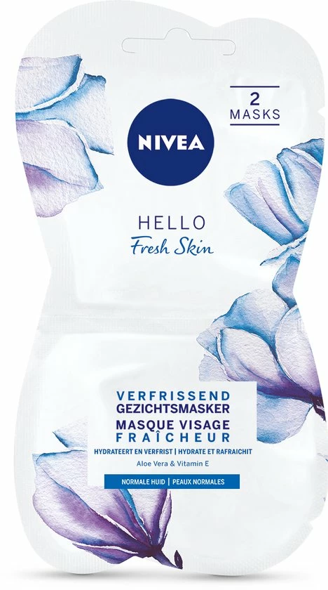 NIVEA Aqua Effect Verfrissend Hydraterend Masker 24 X 2 Stuks - Voordeelverpakking 1 NIVEA Aqua Effect Verfrissend Hydraterend Masker 24 X 2 Stuks - Voordeelverpakking