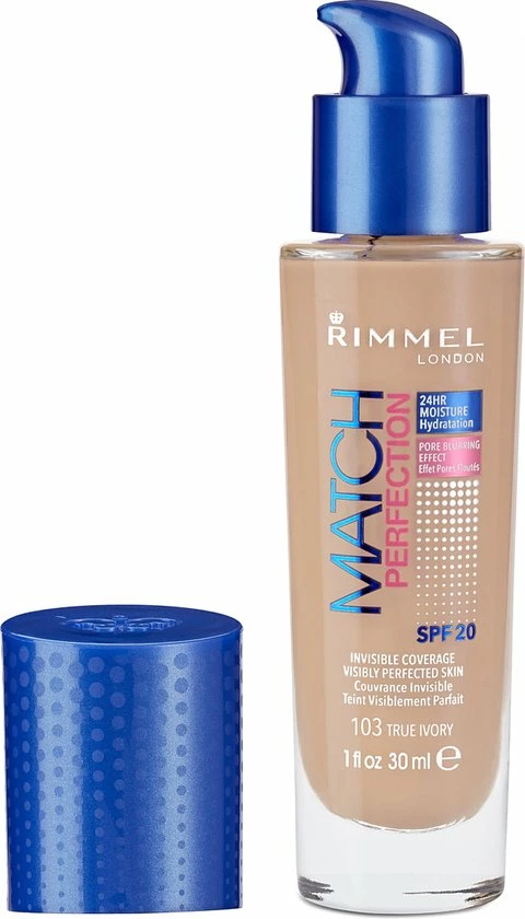 Rimmel London Match Perfection Foundation 103 True Ivory 10 Rimmel London Match Perfection Foundation 103 True Ivory - Afbeelding 10