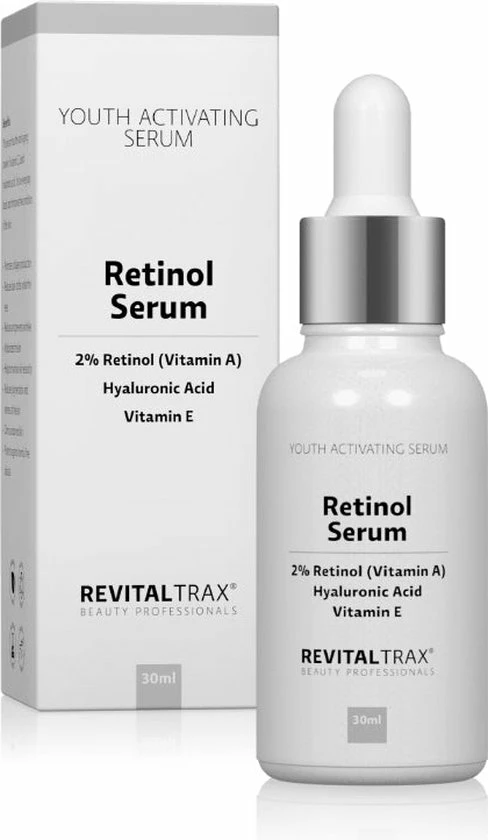 Merkloos RevitalTrax® 2% Retinol Serum - Gezichtserum - Vitamine A - Hyaluronzuur - Vitamine E - Bewezen Tegen Huidveroudering - Herstellend Vermogen - Voedend - Verfrissend - Helpt Bij Acne, Ontstekingen En Onzuiverheden 1 Merkloos RevitalTrax® 2% Retinol Serum - Gezichtserum - Vitamine A - Hyaluronzuur - Vitamine E - Bewezen Tegen Huidveroudering - Herstellend Vermogen - Voedend - Verfrissend - Helpt Bij Acne, Ontstekingen En Onzuiverheden