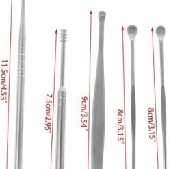 Merkloos 5 Delige RVS Oorsmeer Verwijderaar Oorreiniger. -Essie winkel 504x840 4