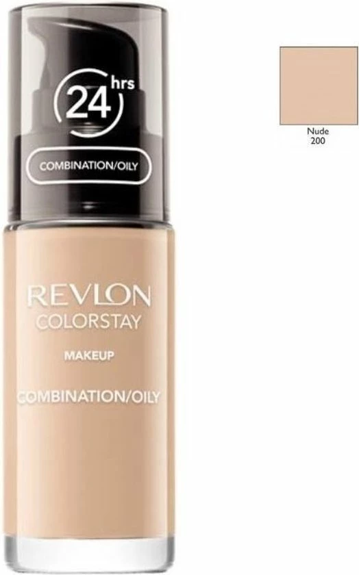 Revlon Colorstay Foundation With Pump - 200 Nude (Oily Skin) 8 Revlon Colorstay Foundation With Pump - 200 Nude (Oily Skin) - Afbeelding 8