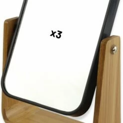 Orange85 Tafelspiegel - Dubbelzijdig - Op Standaard - Zwart - Bamboe -Essie winkel 531x840