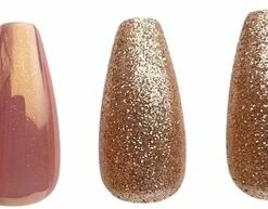 Nailsupplier 'Champagne Shower' | Champange Nepnagels Met Glitters | Plaknagels | Kunstnagels Met Lijm | Press On Nails