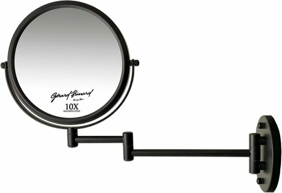 Gerard Brinard Make-up Wandspiegel Knikarm Mat Zwart - 10x Vergroting 20cm 1 Gerard Brinard Make-up Wandspiegel Knikarm Mat Zwart - 10x Vergroting 20cm