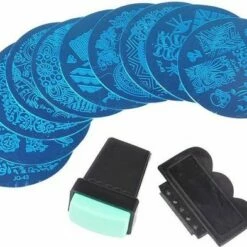 AA Commerce Ronde Nagel Stempel Set Met Plaatje - Nail Art Stempelplaat & Sjablonen