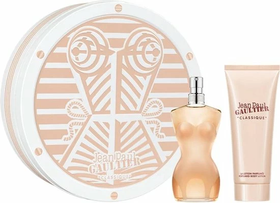 Jean Paul Gaultier Classique Giftset - 50 Ml Eau De Toilette Spray + 75 Ml Bodylotion - Cadeauset Voor Dames 1 Jean Paul Gaultier Classique Giftset - 50 Ml Eau De Toilette Spray + 75 Ml Bodylotion - Cadeauset Voor Dames