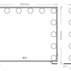 Souvani Hollywood Spiegel | Videri Vanity Zwart | Spiegel Met Verlichting | Make Up Spiegel | Visagie Spiegel | Cosmetische Spiegel | Dimbaar -Essie winkel 550x406 1