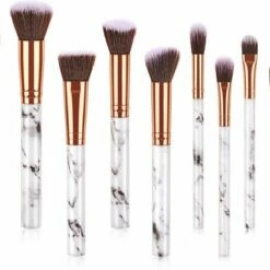 Kabuki Make-up Borstels - Set Van 10 Stuks - Kabuki - Kwastenset - Oogschaduw Poeder - Shmink Borstels - Wit/roze - Without Lemons 7 Kabuki Make-up Borstels - Set Van 10 Stuks - Kabuki - Kwastenset - Oogschaduw Poeder - Shmink Borstels - Wit/roze - Without Lemons -Essie winkel 550x422 1