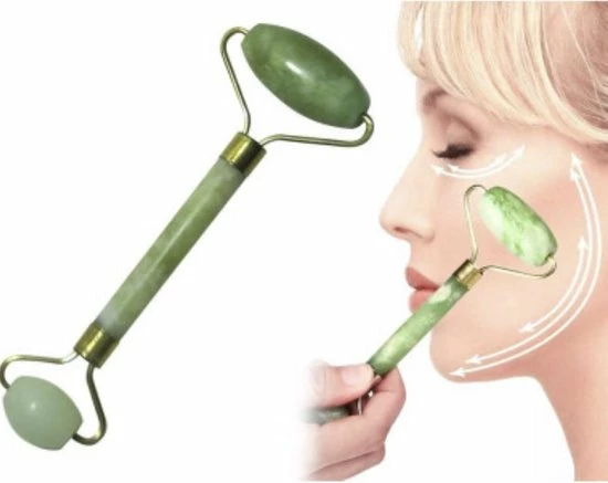 Jade Roller Jade-Roller-3-in1-Gezichtsmassage-Luxe-Gezichtsroller-Inclusief-Haarband-Groen-Anti-Rimpels-Antiwallen-Anti-Donkere Kringen-Gezichtsmassage-Afvalstoffen-Jade/Roller 1 Jade Roller Jade-Roller-3-in1-Gezichtsmassage-Luxe-Gezichtsroller-Inclusief-Haarband-Groen-Anti-Rimpels-Antiwallen-Anti-Donkere Kringen-Gezichtsmassage-Afvalstoffen-Jade/Roller