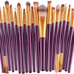 Merkloos Makeup Kwasten - Makeup Set - Makeup Geschenksets - 20delig - Paars - Goud - Able & Borret