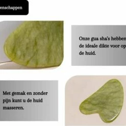Demiracle Pure Jade Gua Sha Schraper - Massagehulpmiddel Gezichtsmassage Massage Jade Roller - Face Roller Ontspanning -Essie winkel 550x468 7