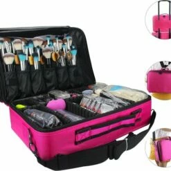 Confibel Cosmetica Koffer - Make-up Koffer Met Verstelbare Vakken - Visagie En Nagelstyliste Beauty Koffer - 37x27x13CM - Roze 21 Confibel Cosmetica Koffer - Make-up Koffer Met Verstelbare Vakken - Visagie En Nagelstyliste Beauty Koffer - 37x27x13CM - Roze -Essie winkel 550x473 2