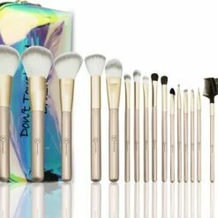 Esra Gorgen Esra G Rgen Professionele 18 Delige Make-up Kwasten Set Champagne/Gold + Gift Bag -Essie winkel 550x474