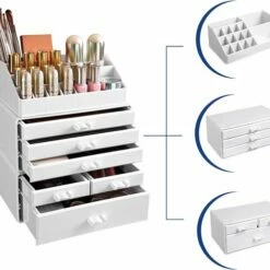 Vasale Make Up - Make Up Organizer - Make Up Koffer - Make Up Doos - 23,8 X 15,3 X 29,6 - Wit -Essie winkel 550x489 2