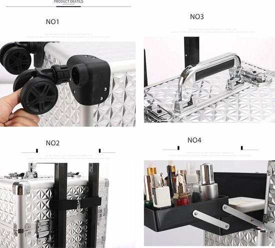 Guardian Beauty Beauty Koffer Gouden Kleur | Beautycase / Beautykoffer / Trolley Van Aluminium - 8 Wielen - Kapper Koffer - Tattoo Koffer - Nagel Koffer - Make-up Koffer - Beauty Case / Beauty Koffer 3 Guardian Beauty Beauty Koffer Gouden Kleur | Beautycase / Beautykoffer / Trolley Van Aluminium - 8 Wielen - Kapper Koffer - Tattoo Koffer - Nagel Koffer - Make-up Koffer - Beauty Case / Beauty Koffer - Afbeelding 3