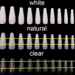 Royala Nageltips Ballerina- Kleur Wit - In Bewaar-assortiments Doos - 100 Stuks 10 Maten -Essie winkel 550x503