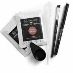 Marie-José & Co Henna Wenkbrauwverf Lichtbruin | DIY Henna Brows Kit | Set Voor 10 Toepassingen