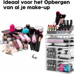 Confibel XXL Acryl Make-up Cosmetica Organizer - Verstelbare Lades - 11 Compartimenten