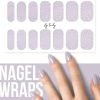 By Emily - Nagel Wrap - Sparkly Grey | 14 Stickers | Nail Wrap | Nail Art | Trendy | Design | Nagellakvrij | Eenvoudig | Nagel Wrap | Nagel Stickers | Folie | Zelfklevend | Sjablonen -Essie winkel 550x521 7
