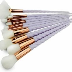 LOUZIR 10-delige Eenhoorn Make-upkwasten Set - PAARS- Cosmetica Accessoires-voor Oogschaduw- Blush- Brush -Essie winkel 550x523 9