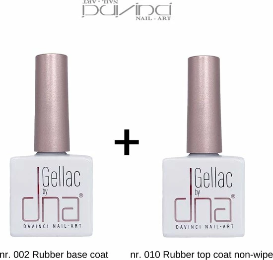 DNA ® DNA Gellac Rubber Base Coat / Rubber Top Coat Non Wipe 1 DNA ® DNA Gellac Rubber Base Coat / Rubber Top Coat Non Wipe