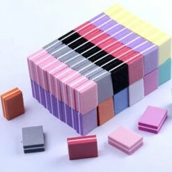 Nevertone 1x Nagelblok - Bufferblok - Voor Opruwen / Ontvetten Nagels - Kunstnagels - Dubbelzijdig Mini Nagelvijl - Schuren - Buffer- Polijsten - Manicure