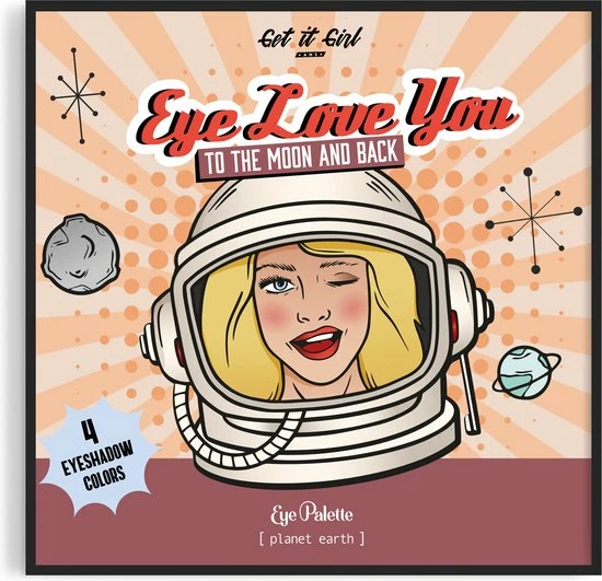 Get It Girl AMS - Eye Love You - Oogschaduw Palette - Planet Earth 1 Get It Girl AMS - Eye Love You - Oogschaduw Palette - Planet Earth