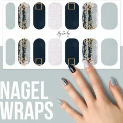By Emily Nagel Wrap - Classic Teal | 14 Stickers Per Vel | Nail Wrap | Nail Art | Trendy | Design | Nagellakvrij | Eenvoudig | Nagel Art | Nagel Wrap | Nagel Stickers | Folie | Zelfklevend | Sjablonen