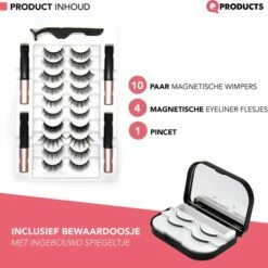 Qproducts Magnetische Wimpers - Nepwimpers - Wimperset Van 10 Wimpers 4 Eyeliners En Pincet - Inclusief Wimper Bewaardoos Met Ingebouwd Spiegeltje - Magneet Wimpers - Magnetic Lashes 16 Qproducts Magnetische Wimpers - Nepwimpers - Wimperset Van 10 Wimpers 4 Eyeliners En Pincet - Inclusief Wimper Bewaardoos Met Ingebouwd Spiegeltje - Magneet Wimpers - Magnetic Lashes -Essie winkel 550x532 9
