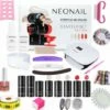 Mivida - NeoNail Starterkit - Starter Kit Met Lamp - Beginnersset - 26 Delig - Incl 5 Kleuren Gellak - Nagelset XXL - Gellak - Gelnagels - Gelpolish - UV/LED Lamp - Nageldroger - Gellak Starterspakket
