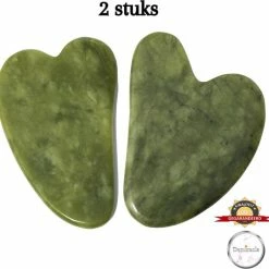 Demiracle® Pure Jade Gua Sha Set – Schraper - Massagehulpmiddel – Gezichtsmassage – Massage – Jade Roller - Face Roller – Ontspanning