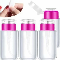 Merkloos 4 Stuks - Nagellak Vloeistof Pompfles - Nagellak Remover Dispenser Met Ingebouwde Pomp - Vloeistof Pomp Voor Gel Nagel Applicatie - Pompdispenser - Herbruikbaar - Doorzichtig - Kleur Gecodeerd - 4 Kleuren - 150ml -Essie winkel 550x535 6