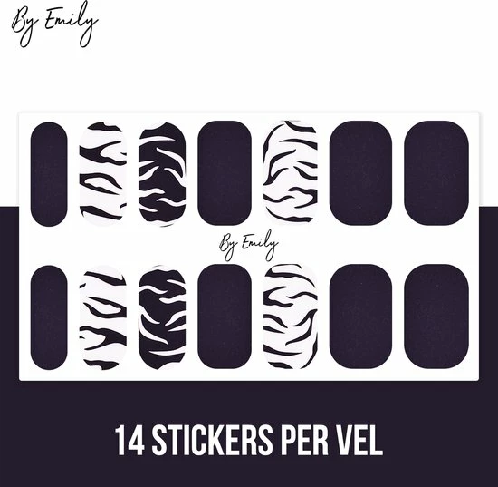 By Emily Nagel Wrap - Zebra | 14 Stickers Per Vel | Nail Wrap | Nail Art | Trendy | Design | Nagellakvrij | Eenvoudig | Nagel Art | Nagel Wrap | Nagel Stickers | Folie | Zelfklevend | Sjablonen 8 By Emily Nagel Wrap - Zebra | 14 Stickers Per Vel | Nail Wrap | Nail Art | Trendy | Design | Nagellakvrij | Eenvoudig | Nagel Art | Nagel Wrap | Nagel Stickers | Folie | Zelfklevend | Sjablonen - Afbeelding 8