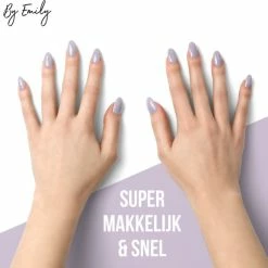 By Emily - Nagel Wrap - Sparkly Grey | 14 Stickers | Nail Wrap | Nail Art | Trendy | Design | Nagellakvrij | Eenvoudig | Nagel Wrap | Nagel Stickers | Folie | Zelfklevend | Sjablonen -Essie winkel 550x537 19