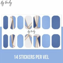 By Emily Nagel Wrap - Triangulated Blue | 14 Stickers Per Vel | Nail Wrap | Nail Art | Trendy | Design | Nagellakvrij | Eenvoudig | Nagel Art | Nagel Wrap | Nagel Stickers | Folie | Zelfklevend | Sjablonen -Essie winkel 550x537 6