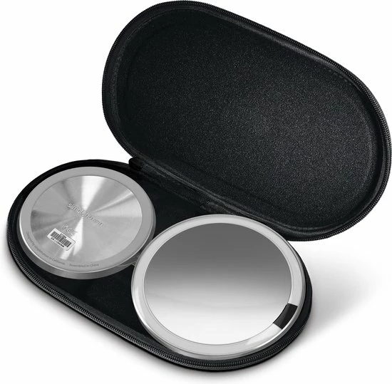 Onlineshop Simplehuman Sensor Compact Spiegel - Reisspiegel - Zilver - Make Up Spiegel - Kantelbaar - Automatisch Licht - Makeupspiegel 7 Onlineshop Simplehuman Sensor Compact Spiegel - Reisspiegel - Zilver - Make Up Spiegel - Kantelbaar - Automatisch Licht - Makeupspiegel - Afbeelding 7