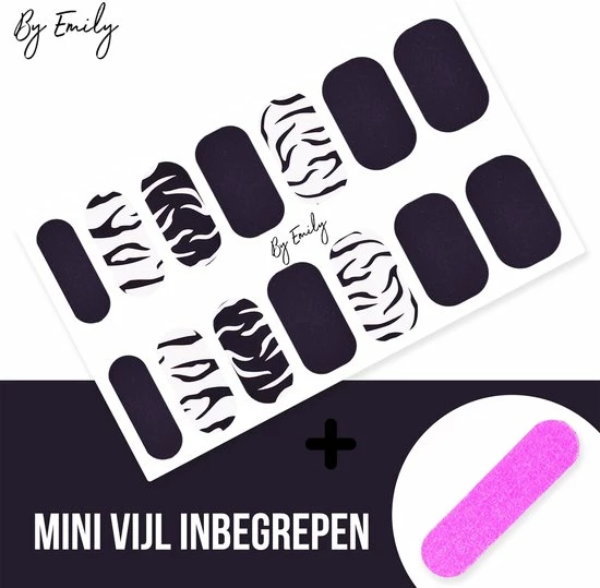 By Emily Nagel Wrap - Zebra | 14 Stickers Per Vel | Nail Wrap | Nail Art | Trendy | Design | Nagellakvrij | Eenvoudig | Nagel Art | Nagel Wrap | Nagel Stickers | Folie | Zelfklevend | Sjablonen 5 By Emily Nagel Wrap - Zebra | 14 Stickers Per Vel | Nail Wrap | Nail Art | Trendy | Design | Nagellakvrij | Eenvoudig | Nagel Art | Nagel Wrap | Nagel Stickers | Folie | Zelfklevend | Sjablonen - Afbeelding 5
