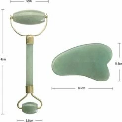 Dermarolling Jade Roller Gezichtsmassage Roller - Met Gua Sha Tool - Groen 7 Dermarolling Jade Roller Gezichtsmassage Roller - Met Gua Sha Tool - Groen -Essie winkel 550x544 5