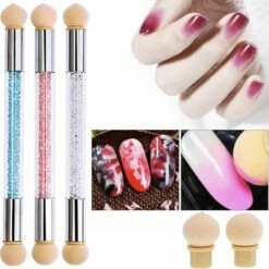 GUAP?? GUAP - Nail Art Penselen Spons Set Met Holografische Glitter Poeder Set Voor Het Maken Van Prachtige Nail Art Effecten Op Je Nagels - 6 Delige Nail Art Set -Essie winkel 550x547 9