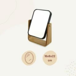 Orange85 Tafelspiegel - Dubbelzijdig - Op Standaard - Zwart - Bamboe -Essie winkel 550x550 156