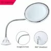Make-up Spiegel - Met Verlichting - 10x Vergroting - LED - 360° Draaibaar - Mis Geen Haar - Met Zuignap - Make-up Licht - Klein - Wit - Vanli