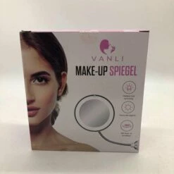 Make-up Spiegel - Met Verlichting - 10x Vergroting - LED - 360° Draaibaar - Mis Geen Haar - Met Zuignap - Make-up Licht - Klein - Wit - Vanli -Essie winkel 550x550 241
